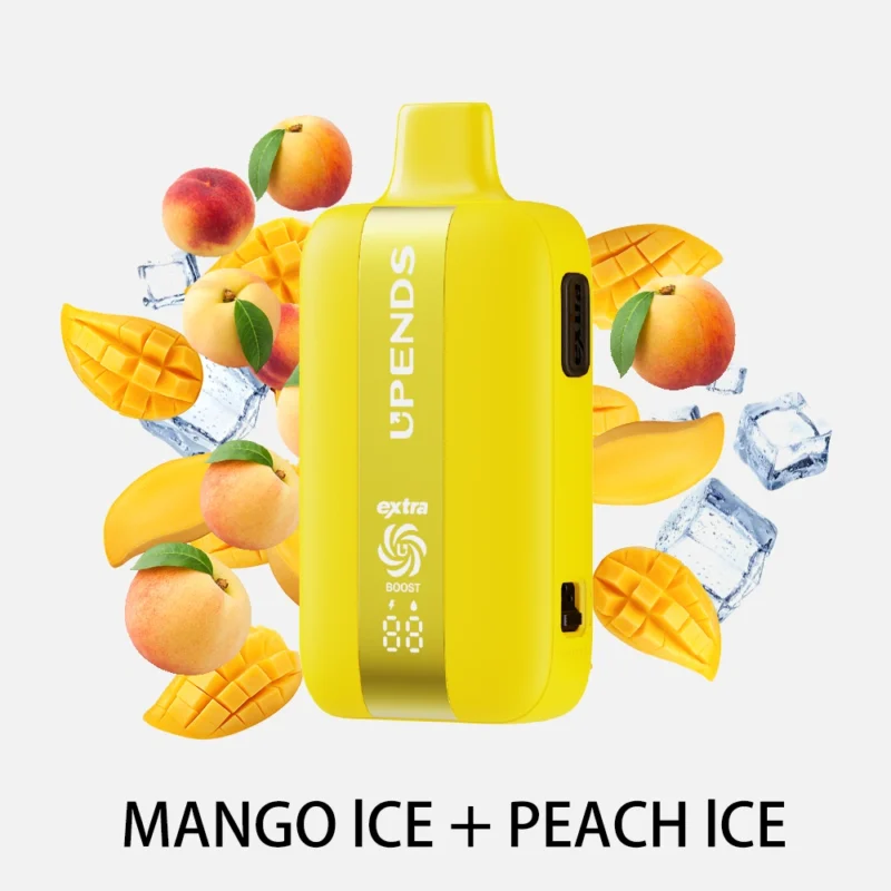 UPENDS UP7 – 35,000 Puffs, Extra Button for Dual Flavor, Mango Ice + Peach Ice