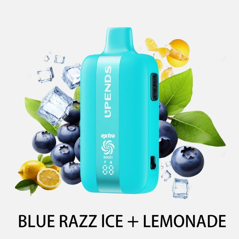 UPENDS UP7 – 35,000 Puffs, Extra Button for Dual Flavor, Blue Razz Ice + Lemonade
